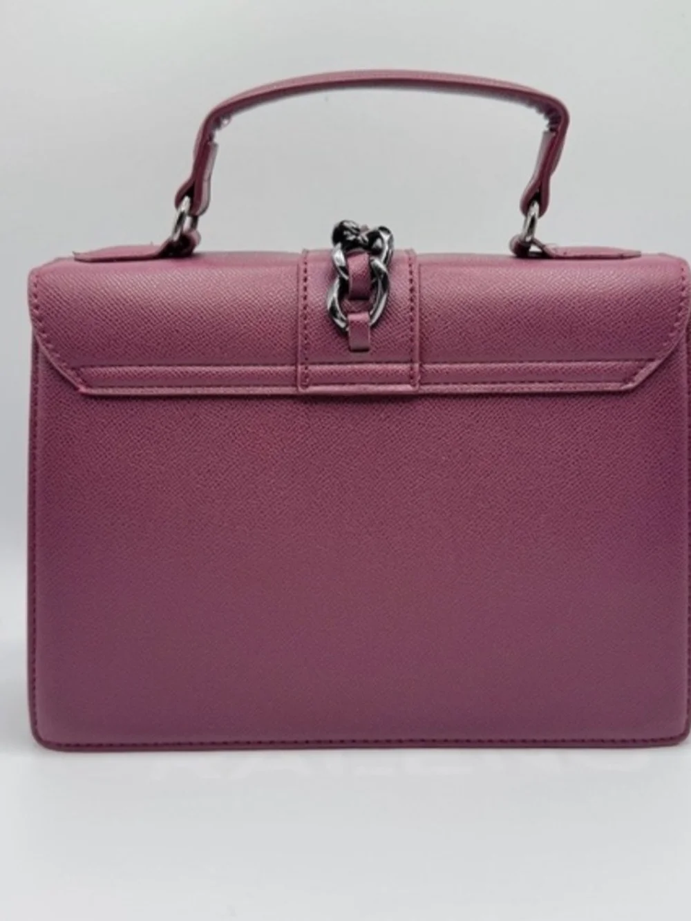 Structured Top-Handle Satchel in Plum - Women Bags